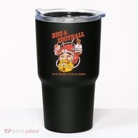 Bbq & Football ItS What Texas Does Tumbler thumb 0