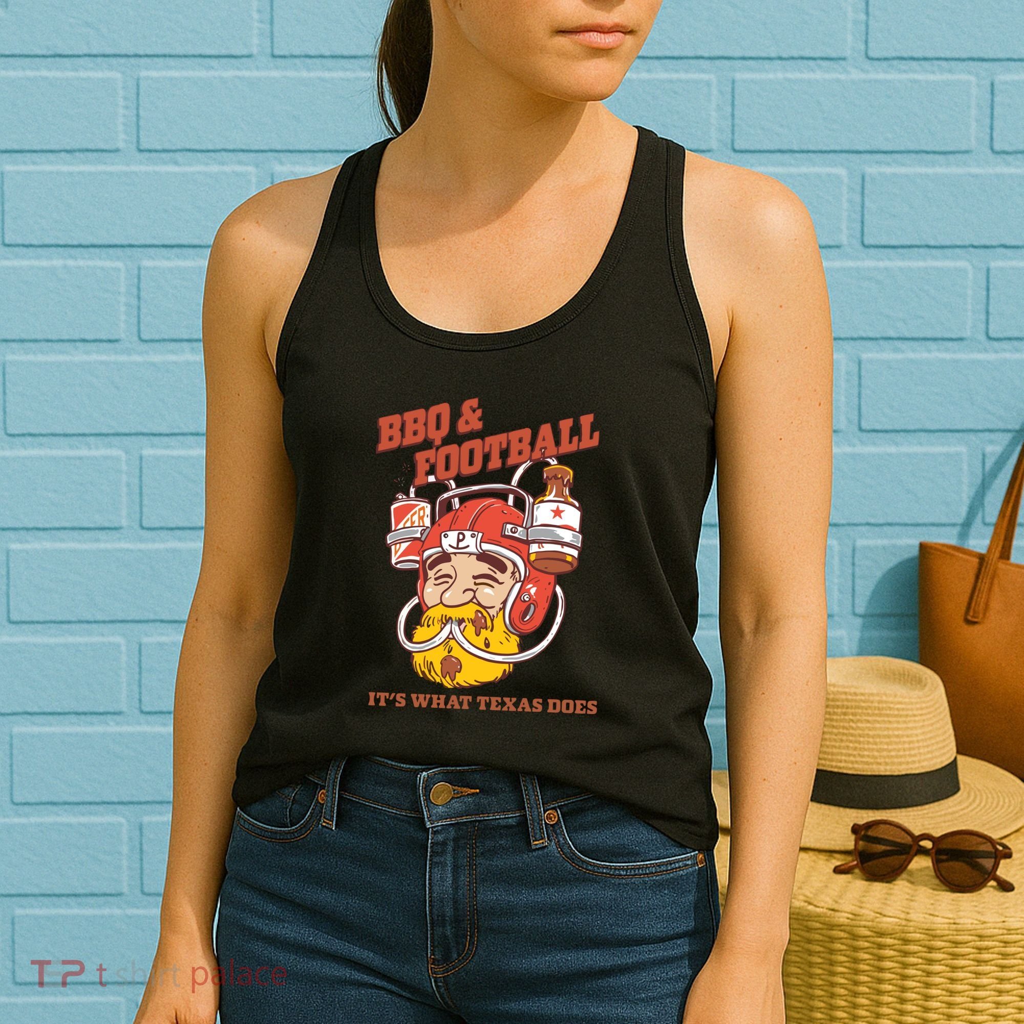 Bbq & Football ItS What Texas Does Women's Tank Top
