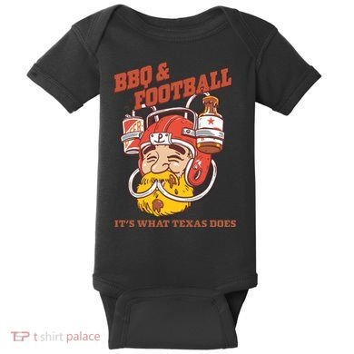 Bbq & Football ItS What Texas Does Baby Bodysuit