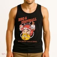 Bbq & Football ItS What Texas Does Tank Top thumb 3