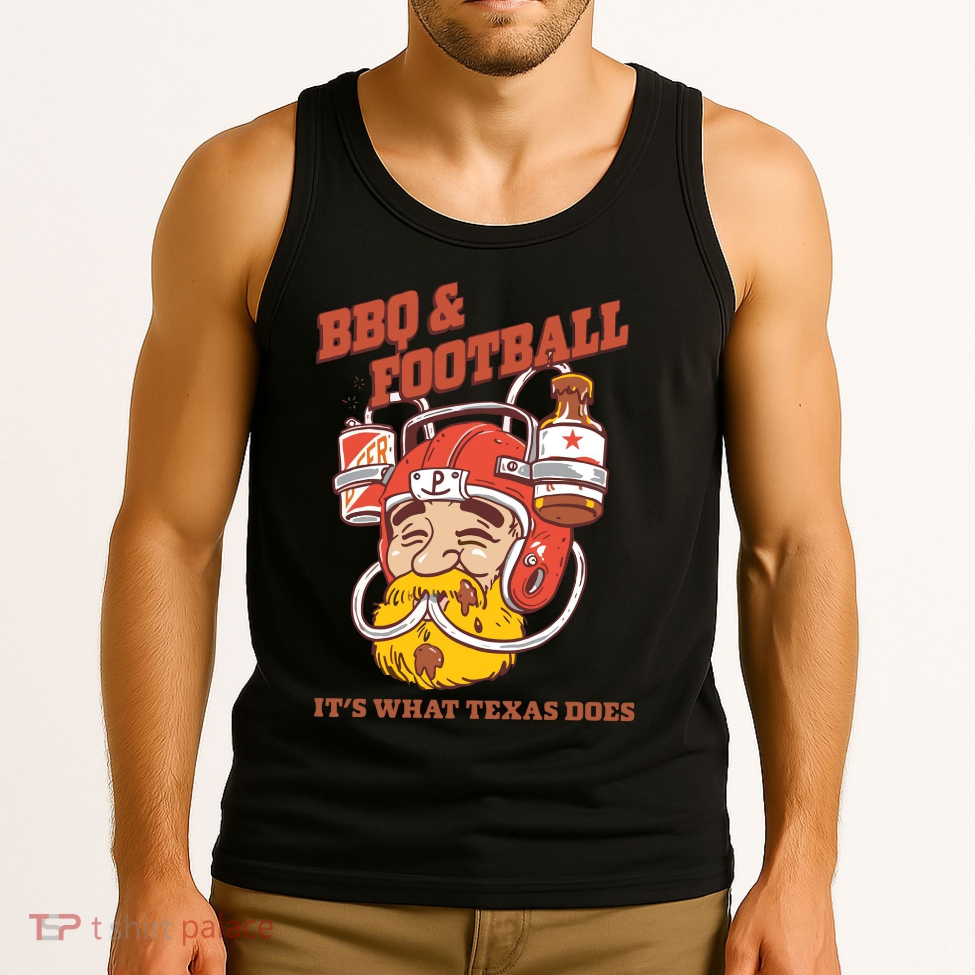Bbq & Football ItS What Texas Does Tank Top