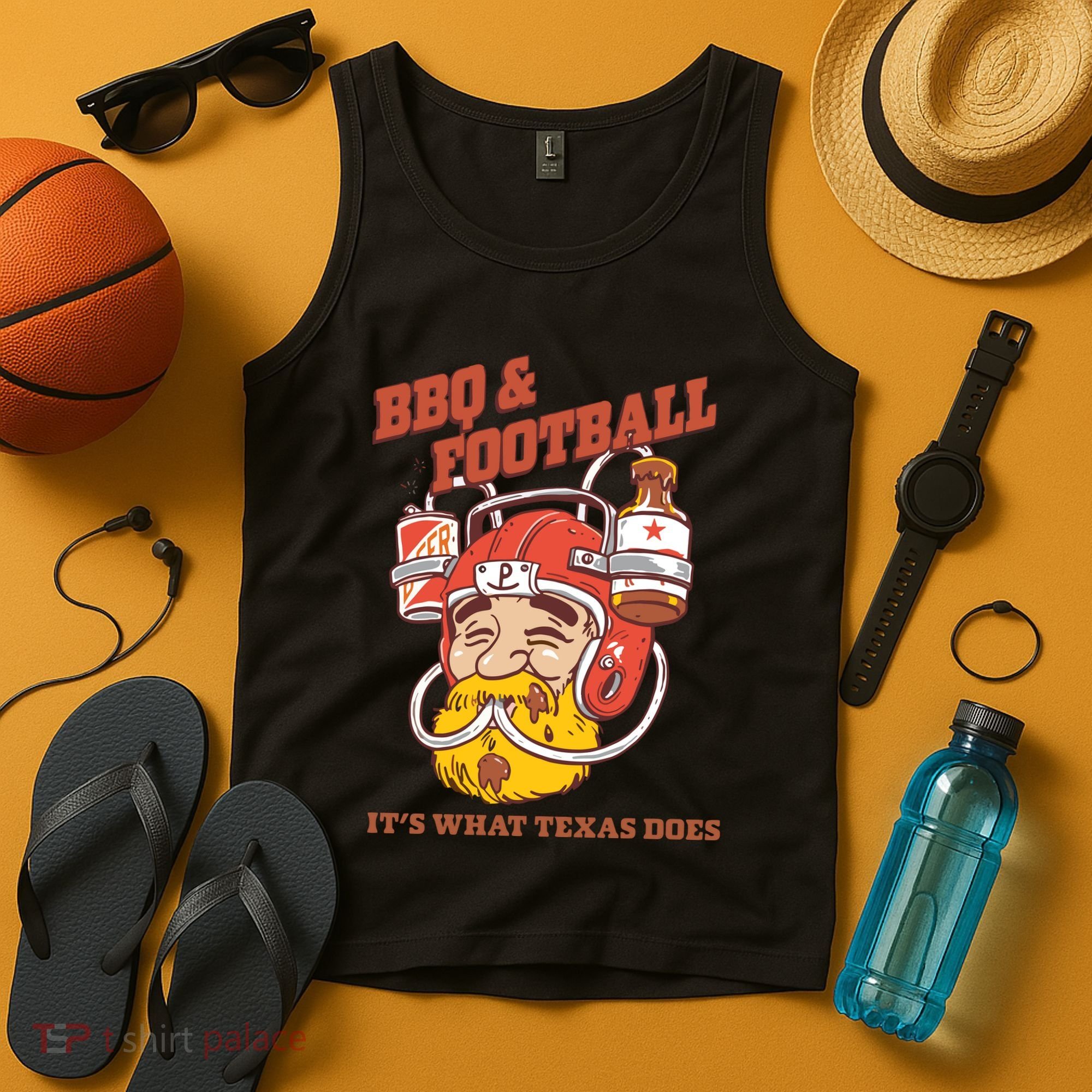 Bbq & Football ItS What Texas Does Tank Top
