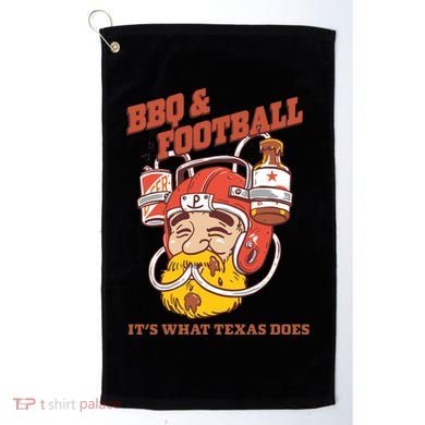 Bbq & Football ItS What Texas Does Golf Towel