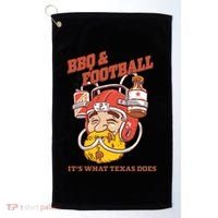 Bbq & Football ItS What Texas Does Golf Towel thumb 0
