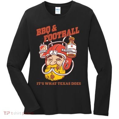 Bbq & Football ItS What Texas Does Women's Long Sleeve Shirt