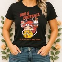 Bbq & Football ItS What Texas Does Women's T-Shirt thumb 2