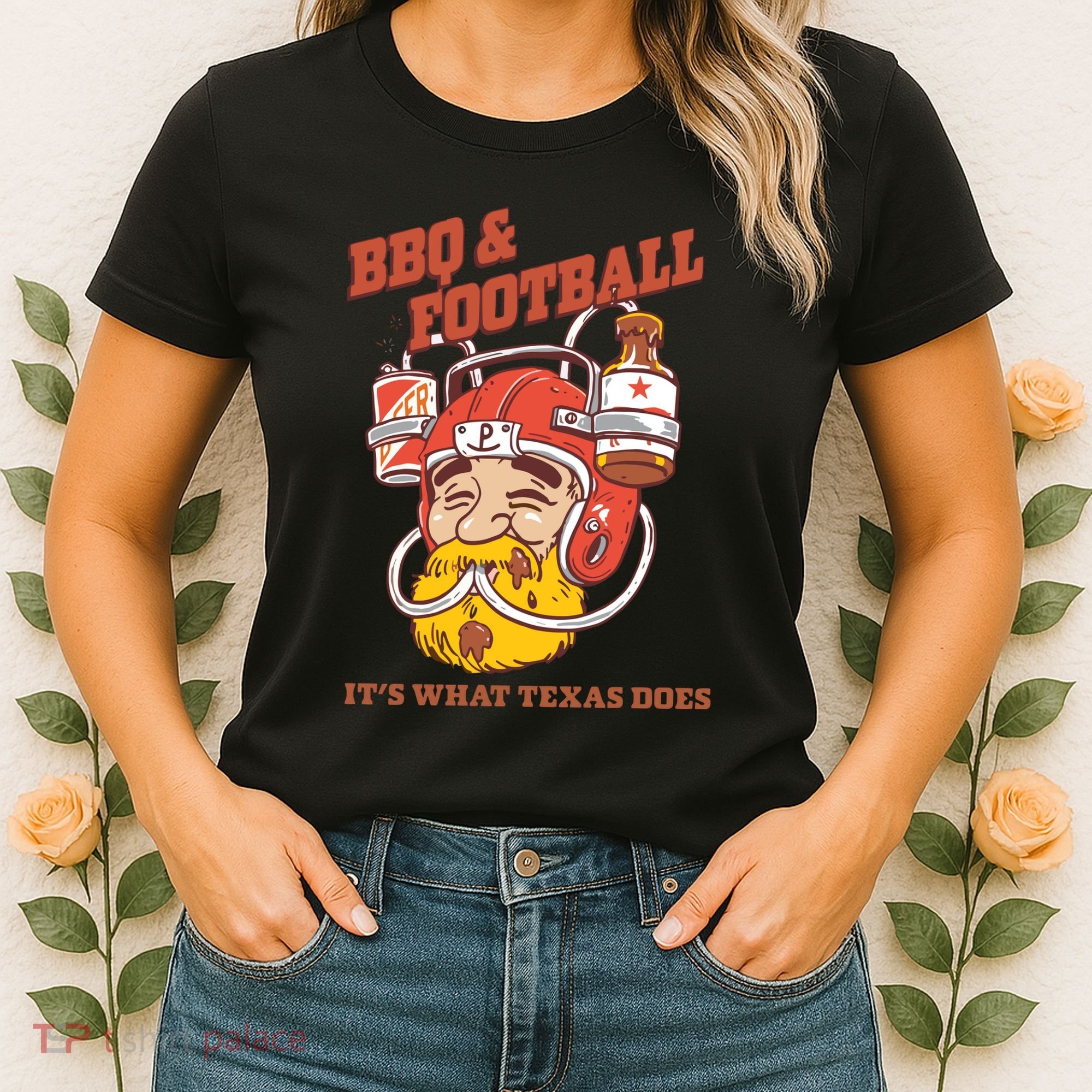 Bbq & Football ItS What Texas Does Women's T-Shirt