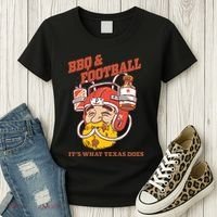 Bbq & Football ItS What Texas Does Women's T-Shirt thumb 3