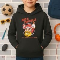 Bbq & Football ItS What Texas Does Kids Hoodie thumb 2
