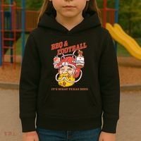 Bbq & Football ItS What Texas Does Kids Hoodie thumb 3