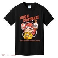 Bbq & Football ItS What Texas Does Kids T-Shirt thumb 0