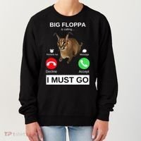 Big Floppa Is Calling Funny Caracal Big Cat Meme Women's Sweatshirt thumb 0