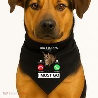 Big Floppa Is Calling Funny Caracal Big Cat Meme USA-Made Doggie Bandana thumb 1