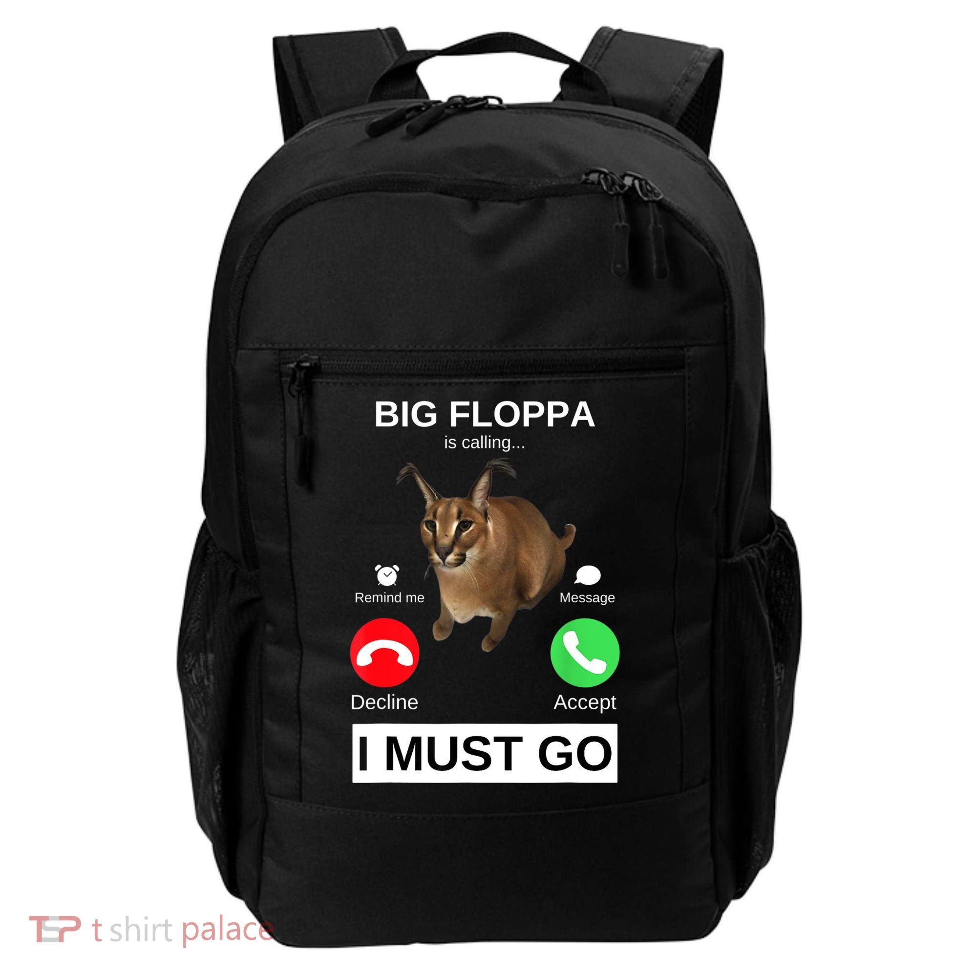 Big Floppa Is Calling Funny Caracal Big Cat Meme Backpack