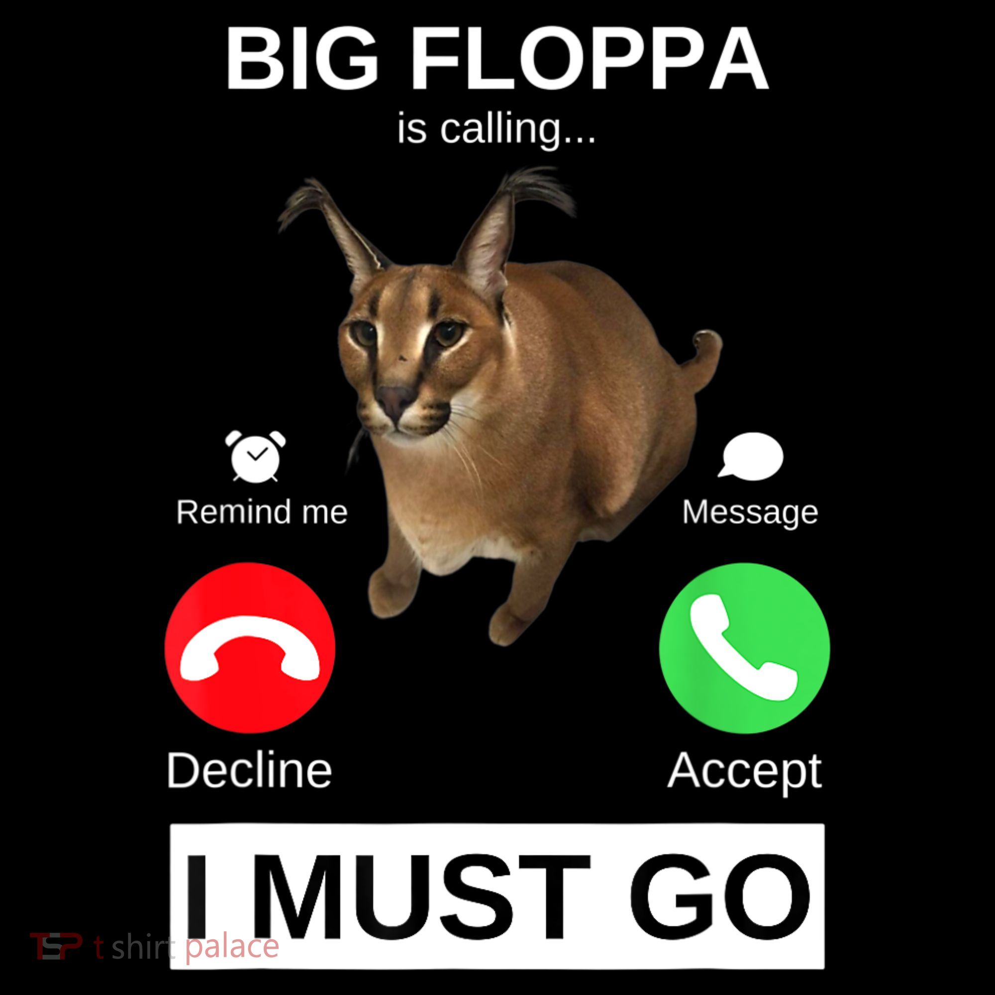 Big Floppa Is Calling Funny Caracal Big Cat Meme Women's Hoodie
