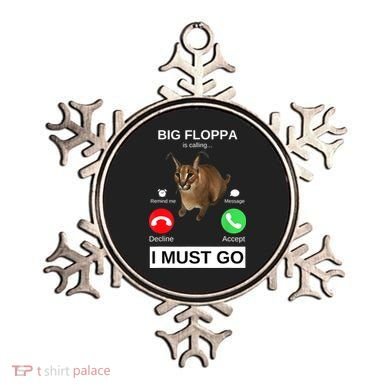 Big Floppa Is Calling Funny Caracal Big Cat Meme Ornament