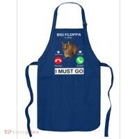 Big Floppa Is Calling Funny Caracal Big Cat Meme Apron thumb 0