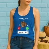 Big Floppa Is Calling Funny Caracal Big Cat Meme Women's Tank Top thumb 2