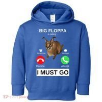 Big Floppa Is Calling Funny Caracal Big Cat Meme Toddler Hoodie thumb 0