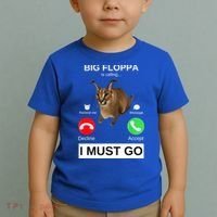 Big Floppa Is Calling Funny Caracal Big Cat Meme Toddler T-Shirt thumb 2