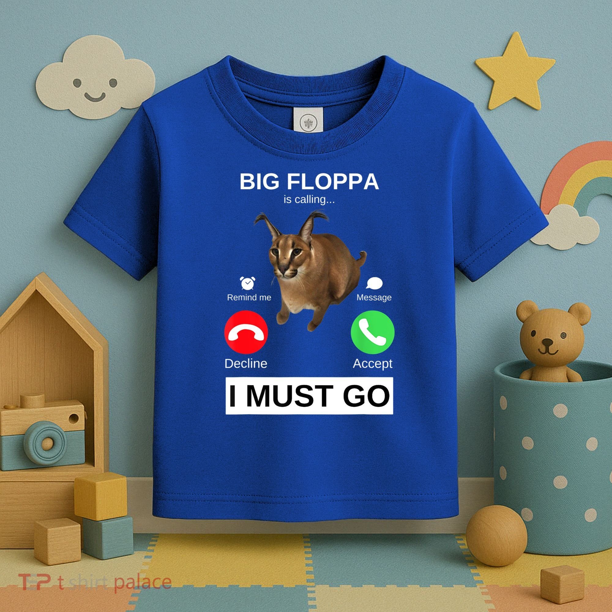Big Floppa Is Calling Funny Caracal Big Cat Meme Toddler T-Shirt
