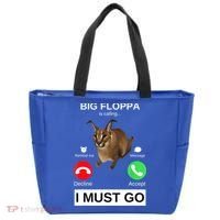 Big Floppa Is Calling Funny Caracal Big Cat Meme Tote Bag thumb 0