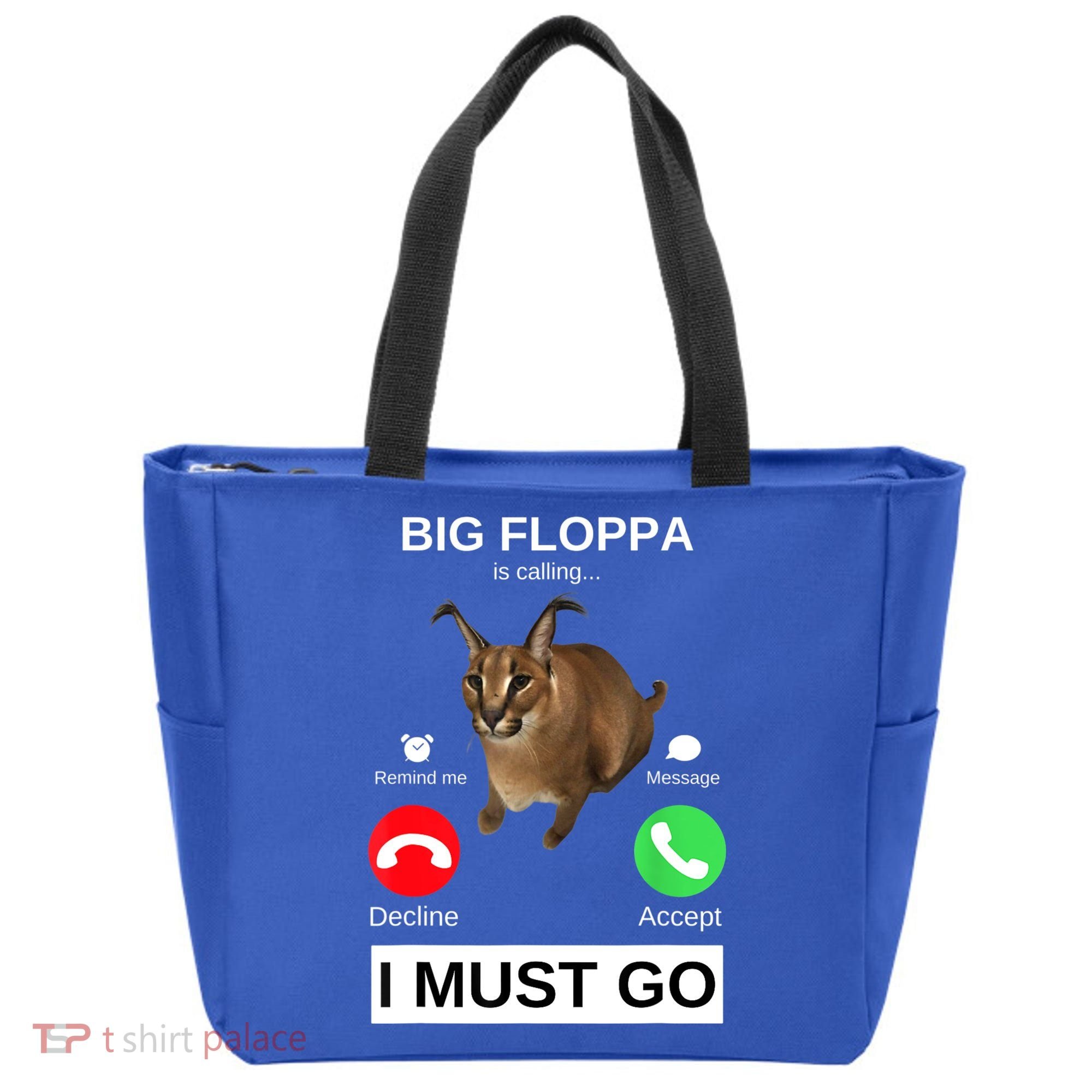 Big Floppa Is Calling Funny Caracal Big Cat Meme Tote Bag