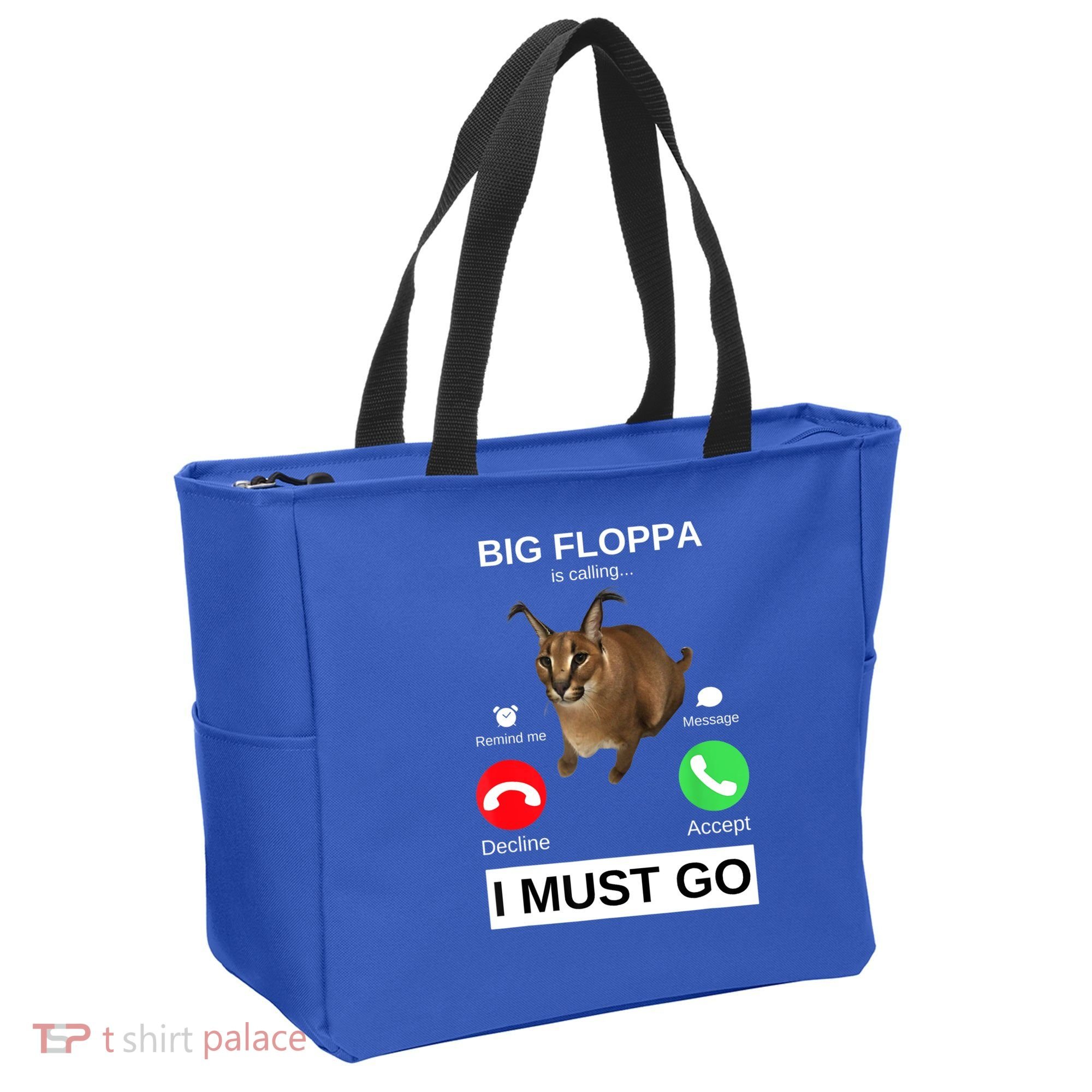 Big Floppa Is Calling Funny Caracal Big Cat Meme Tote Bag