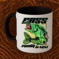 Bass Fishing Is Life Coffee Mug thumb 2