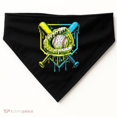 Baseball  For Ice Cream Cute Baseball 2 Gift USA-Made Doggie Bandana