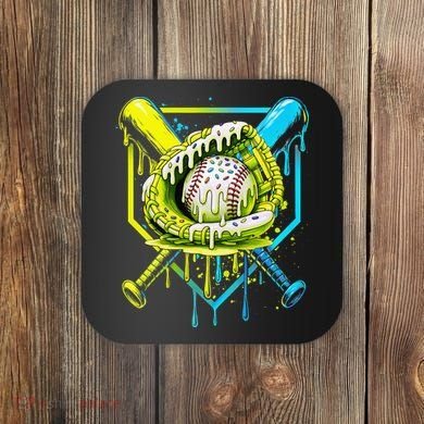 Baseball  For Ice Cream Cute Baseball 2 Gift Coaster