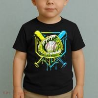 Baseball  For Ice Cream Cute Baseball 2 Gift Toddler T-Shirt thumb 2