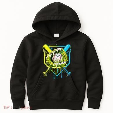 Baseball  For Ice Cream Cute Baseball 2 Gift Kids Hoodie