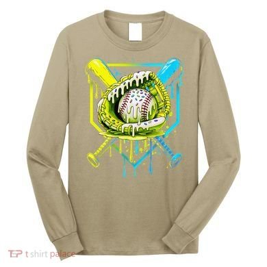 Baseball  For Ice Cream Cute Baseball 2 Gift Long Sleeve Shirt