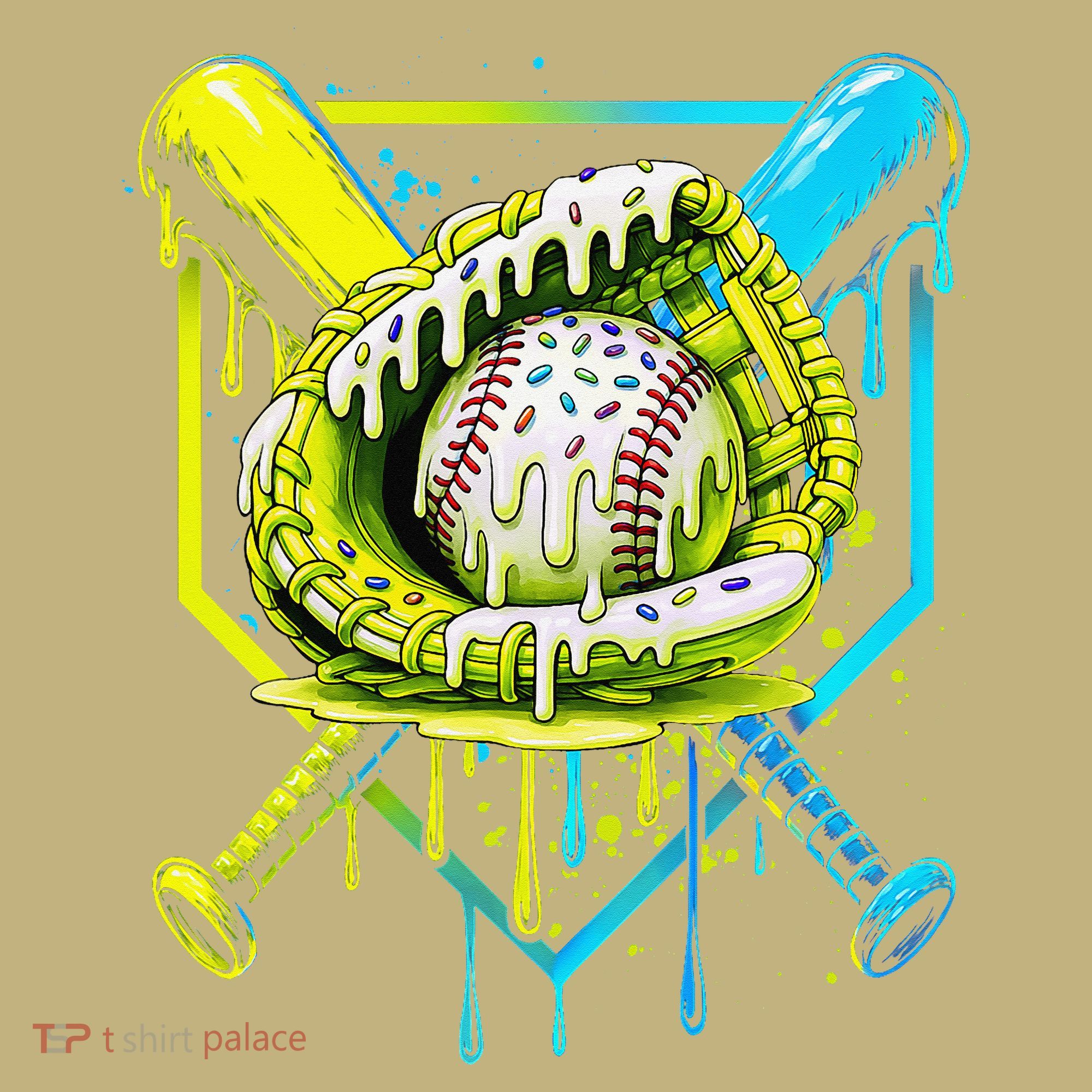 Baseball  For Ice Cream Cute Baseball 2 Gift Kids T-Shirt