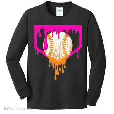 Baseball For Ice Cream Cute Baseball 1 Gift Kids Long Sleeve Shirt