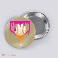 Baseball For Ice Cream Cute Baseball 1 Gift Button thumb 0