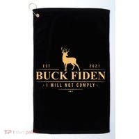 Buck Fiden I Will Not Comply Deer Golf Towel thumb 0