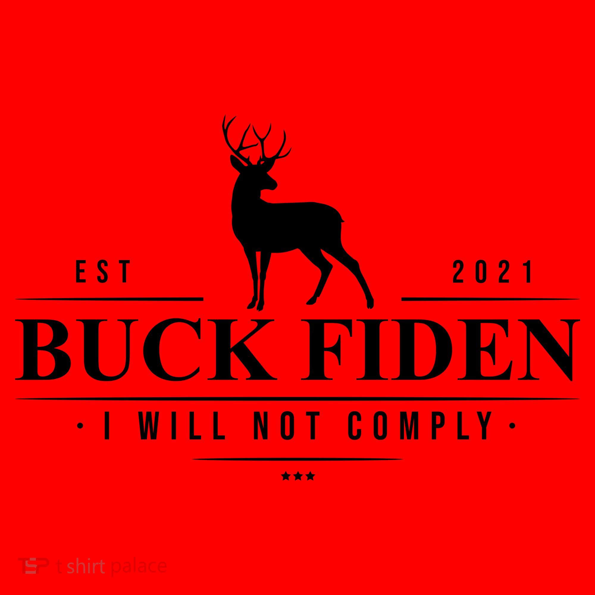 Buck Fiden I Will Not Comply Deer Santa Hat