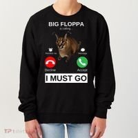 Big Floppa Is Calling Funny Caracal Big Cat Meme Women's Sweatshirt thumb 0
