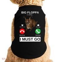 Big Floppa Is Calling Funny Caracal Big Cat Meme Doggie Tank thumb 0