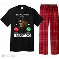 Big Floppa Is Calling Funny Caracal Big Cat Meme Pajama Set thumb 0