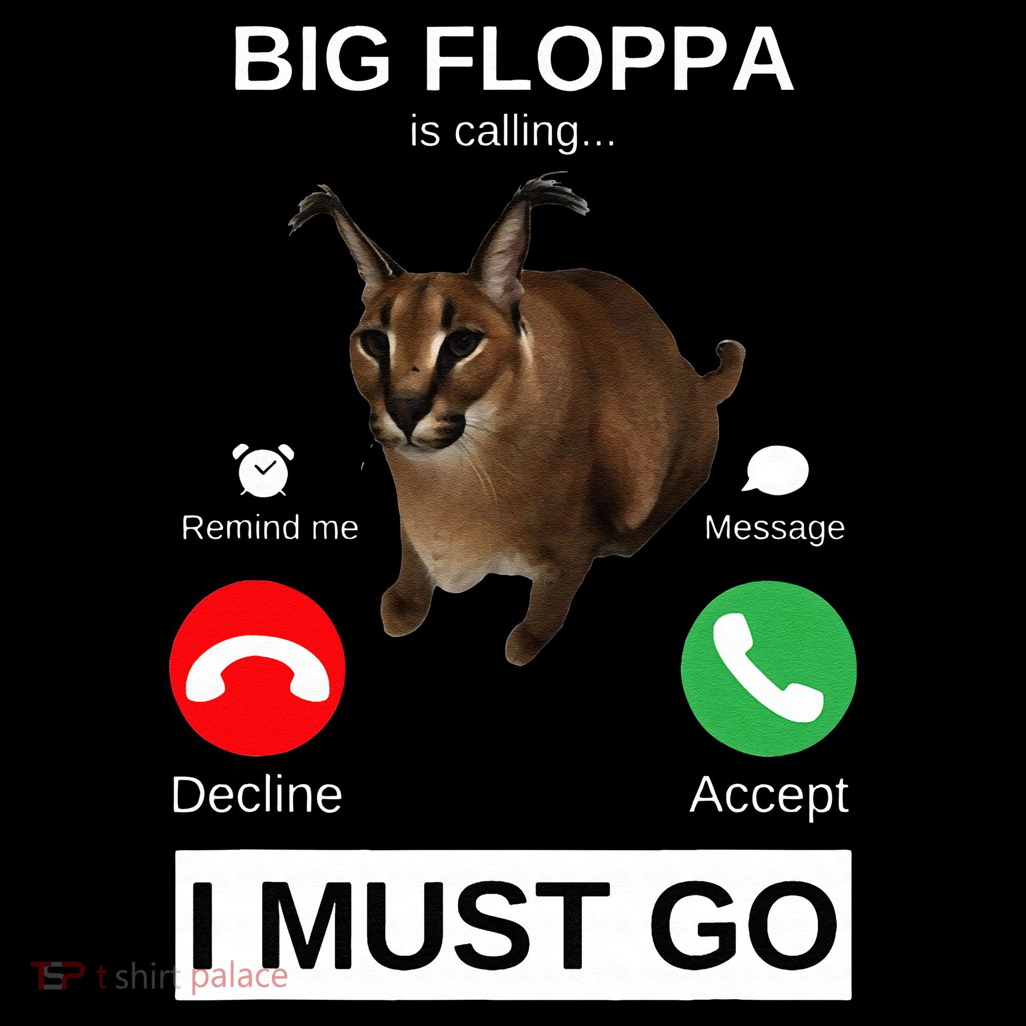 Big Floppa Is Calling Funny Caracal Big Cat Meme Women's Hoodie