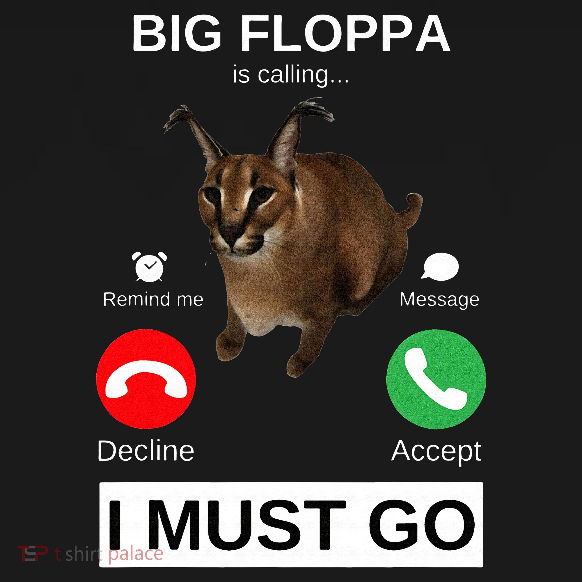 Big Floppa Is Calling Funny Caracal Big Cat Meme Women's Tank Top