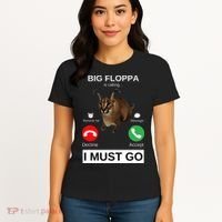 Big Floppa Is Calling Funny Caracal Big Cat Meme Women's T-Shirt thumb 4