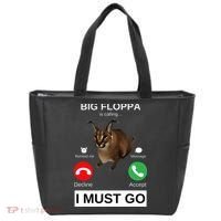 Big Floppa Is Calling Funny Caracal Big Cat Meme Tote Bag thumb 0