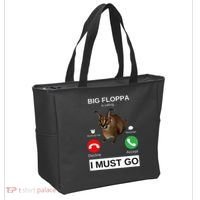 Big Floppa Is Calling Funny Caracal Big Cat Meme Tote Bag thumb 2