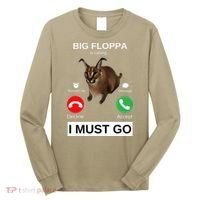 Big Floppa Is Calling Funny Caracal Big Cat Meme Long Sleeve Shirt thumb 0