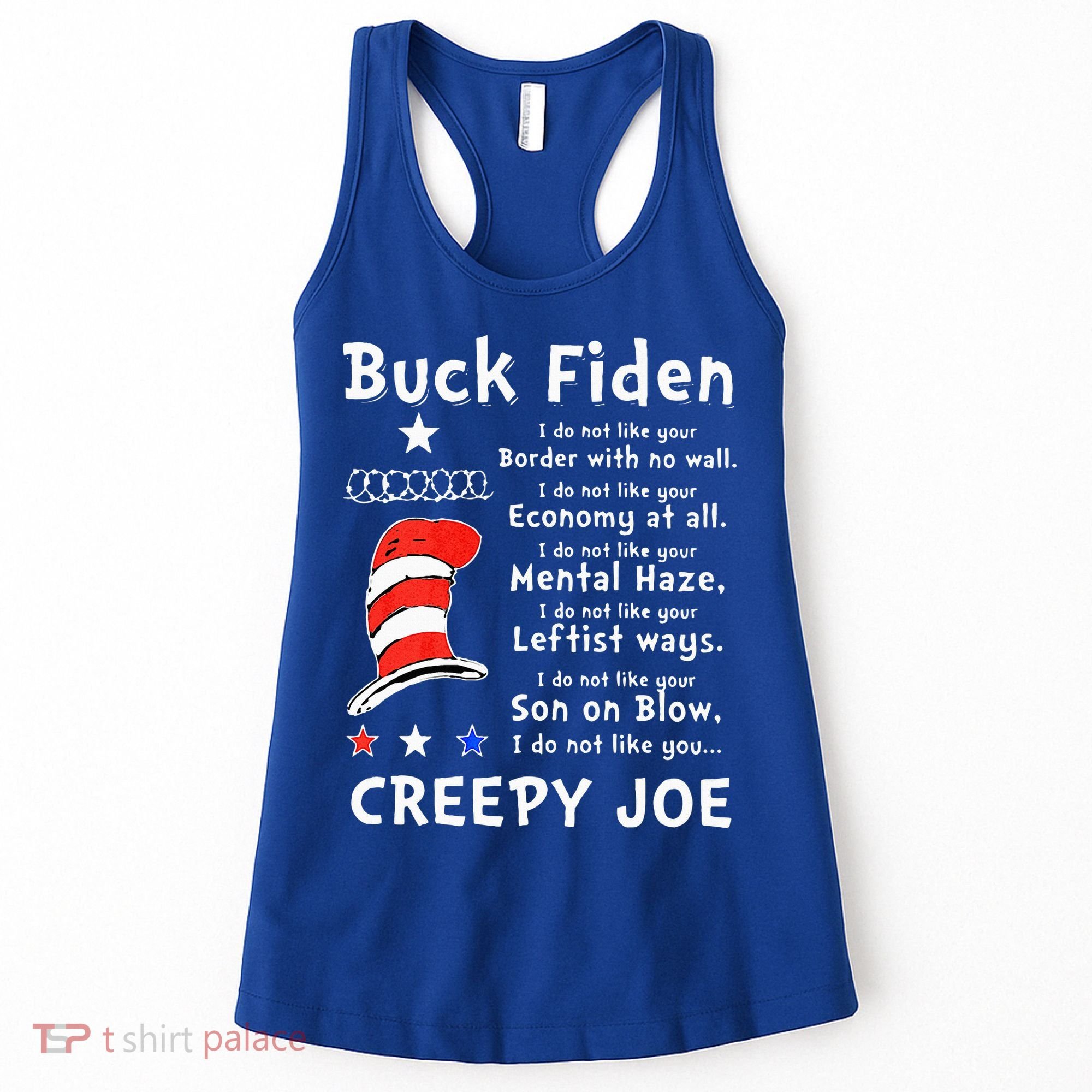 Buck Fiden I Do Not Like Your Border With No Wall US Flag Women's Tank Top