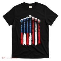 Beer Fighter Jet American Flag Usa 4th Of July Drinking Beer T-Shirt thumb 0